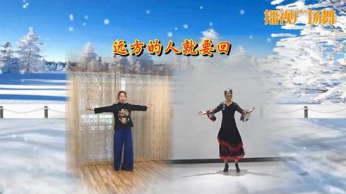 武汉金花广场舞  歌曲 又见雪花飞