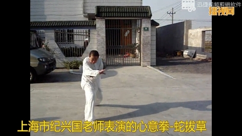 上海市纪兴国老师表演的心意拳-蛇拔草