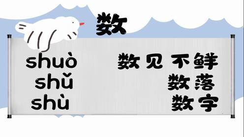 巧记多音字--数、说有这几个读音你知道吗 童趣多音字大全