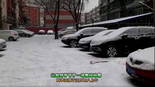 北京终于下了一场像样的雪 摄于正月初八上午