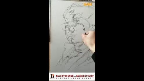 安徽美术高考合肥标准学校老师素描人物头像视频教学