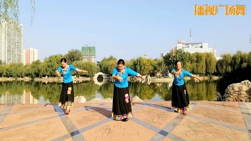 113-邯郸市舞之缘广场舞《有缘人》3人版编舞午后骄阳