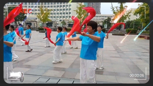 宁国市姐妹花世纪广场晨练点二十周年活动演练第一套健身秧歌舞