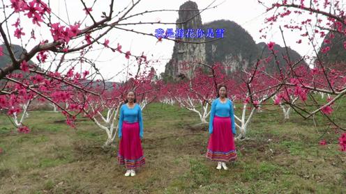 广西柳州彩虹姊妹花太阳村小桃园赏花即兴（我是梅花你是雪）编舞～美姿依然