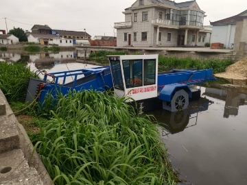 水草打捞设备全液压河道清漂船