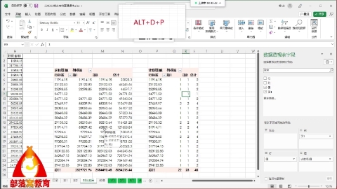 excel财务账目核对视频：透视表多重合并计算设置字段两表对比计数