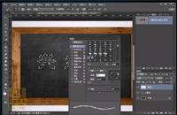 PS基础教程 抠图调色 如何去水印 海报制作 新手入门视频全集06.21小悦PS制作粉笔字效