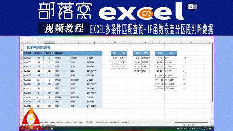 excel多条件匹配查询视频：if函数嵌套分区段判断数据