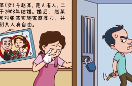 妇女儿童权益保护漫画案例九：流动人口遭受家暴 两地妇联携手维权